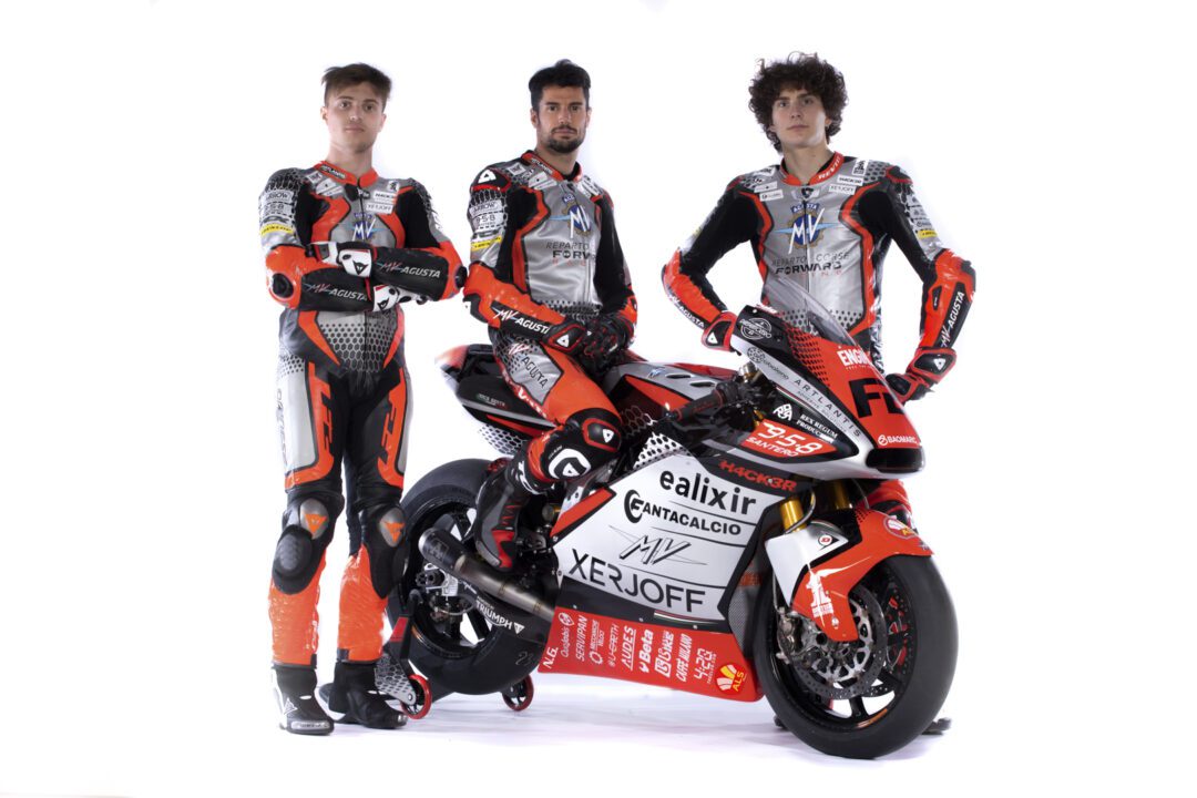 Three MV Agusta Moto2 lined up at Jerez GP