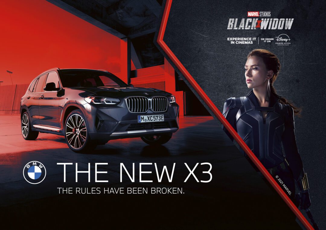 BMW teams up with Marvel Studios’ Black Widow for a spectacular cinema experience