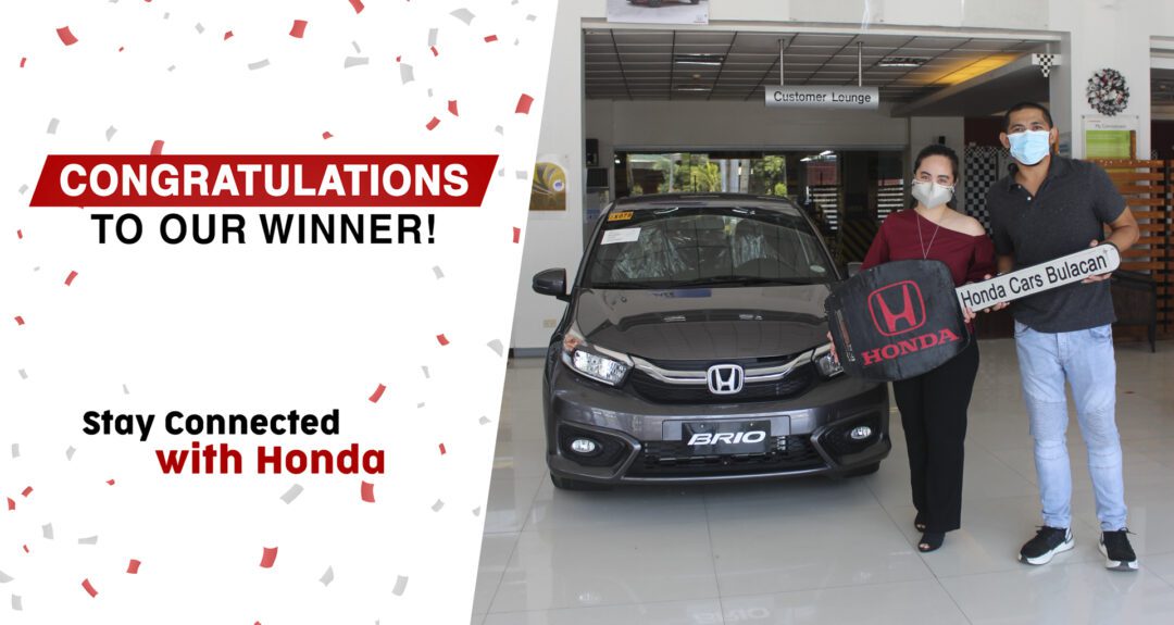 And the winner is! Honda awards Brio to lucky raffle grand winner.