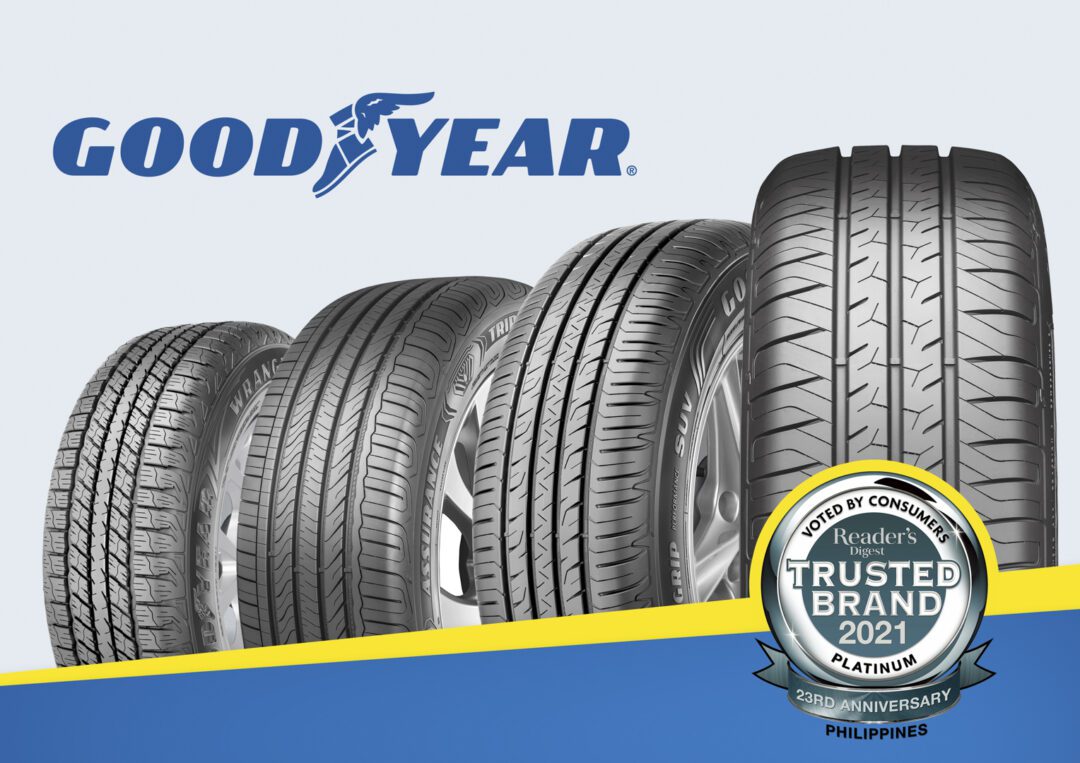 Goodyear Philippines wins Platinum in the 2021 Reader’s Digest Trusted Brand Award