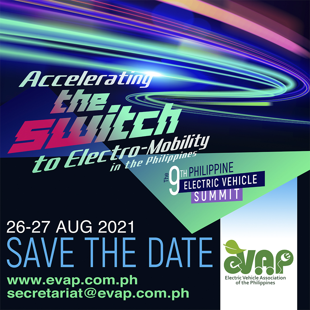 EVAP Sets the 9th PH Electric Vehicle Summit on August 26-27