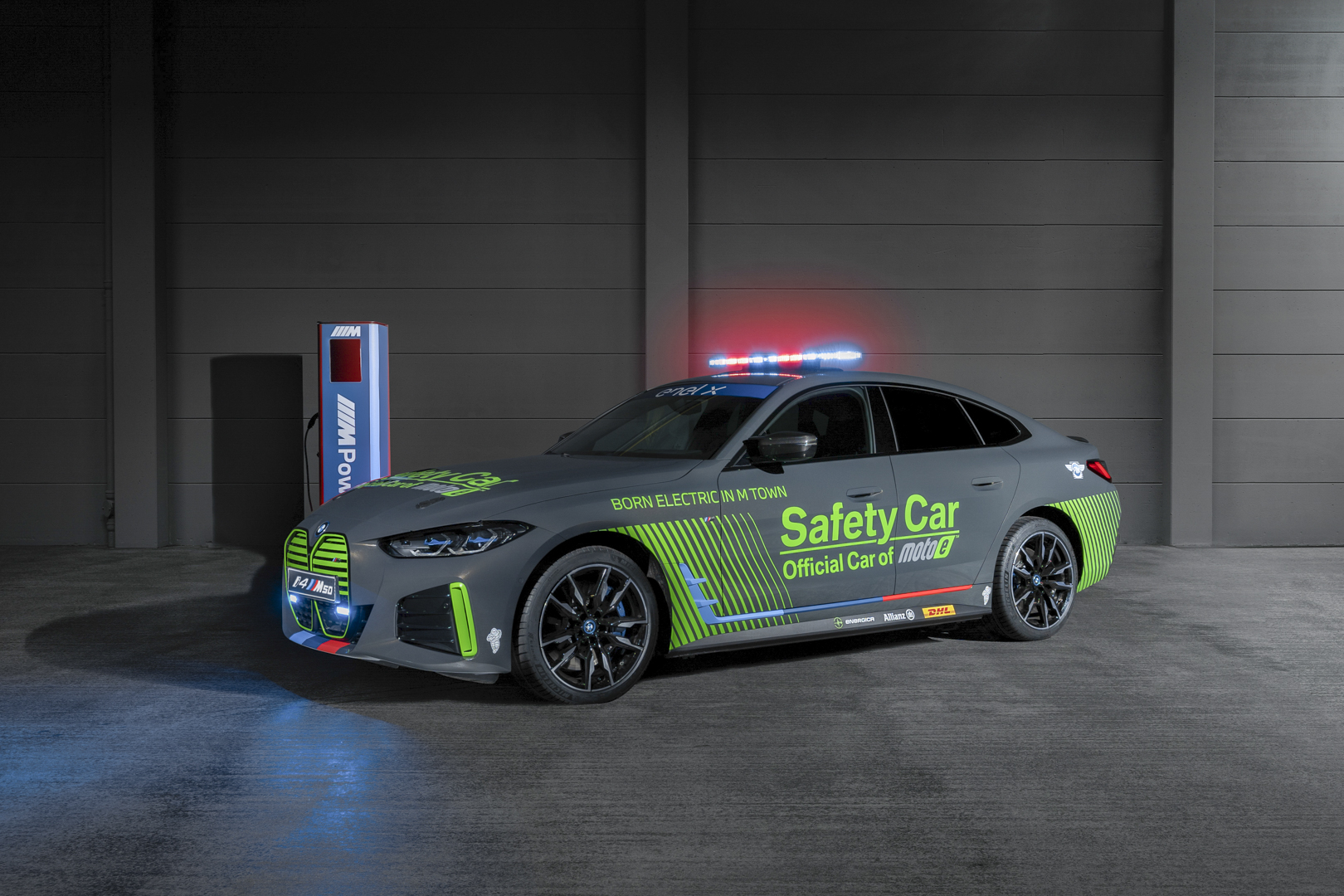BMW M presents the new BMW i4 M50 Safety Car for the FIM Enel MotoE™ World Cup