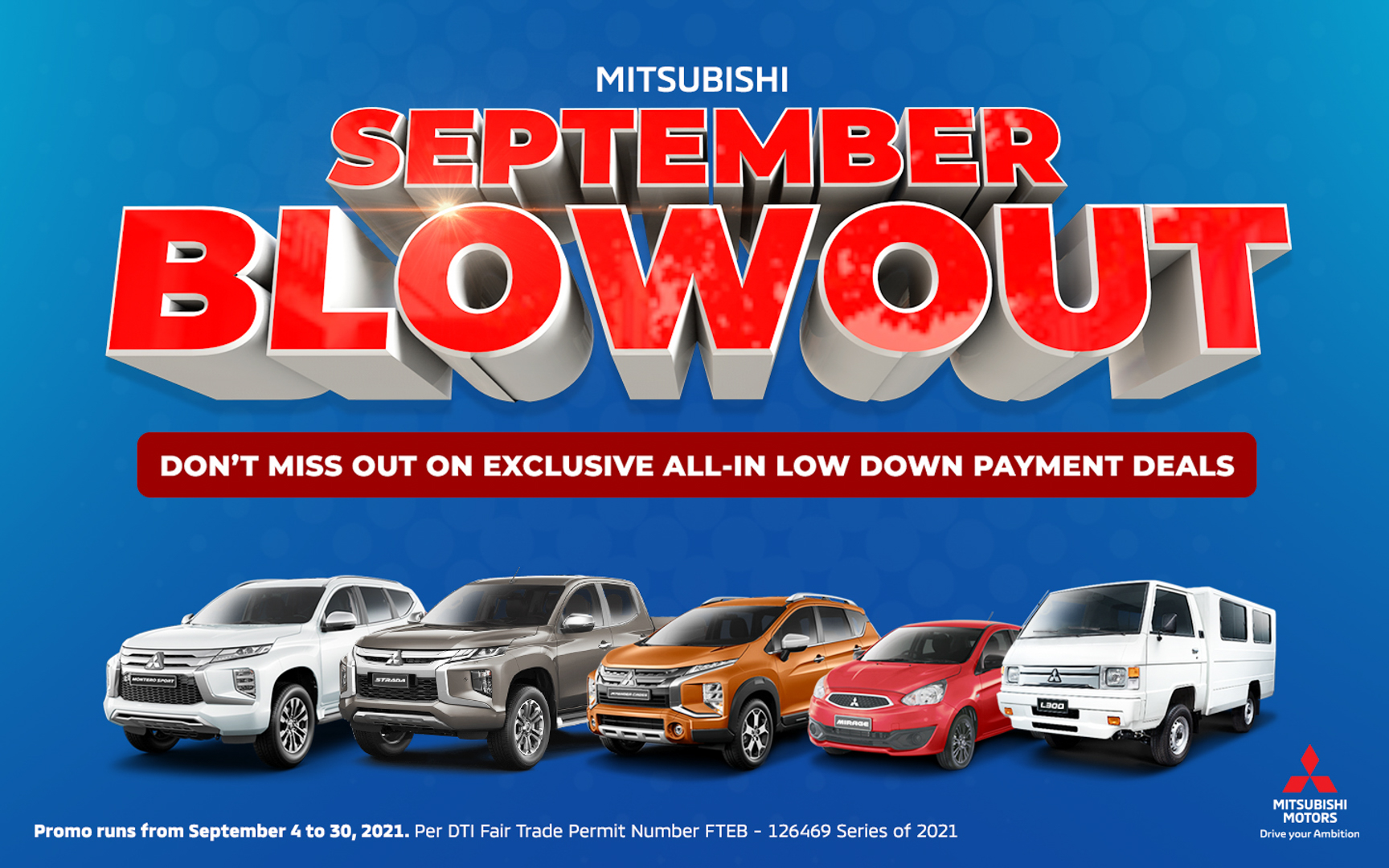 Mitsubishi Motors Philippines Corp. Offers Amazing Deals Through its September Blowout Promo