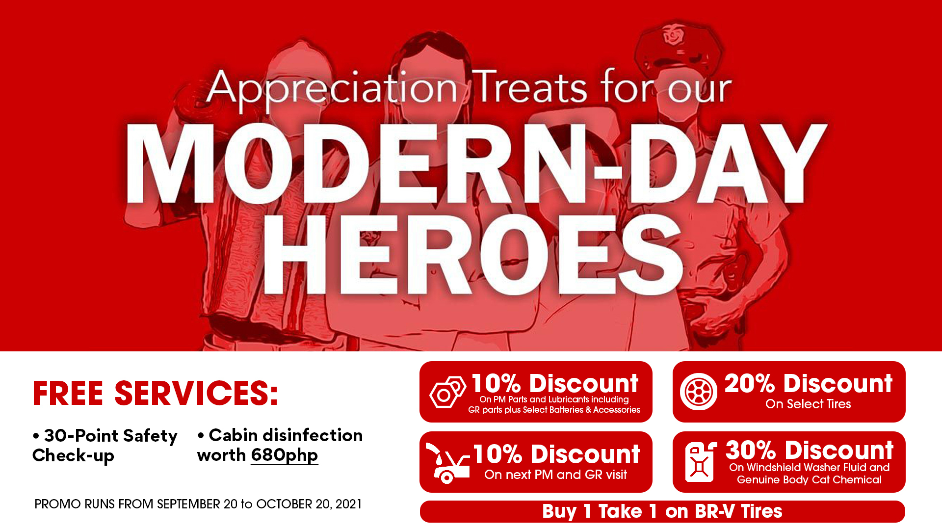 Honda honors frontliners and vaccinated customers with its exclusive deals and offers under Modern-Day Heroes promo