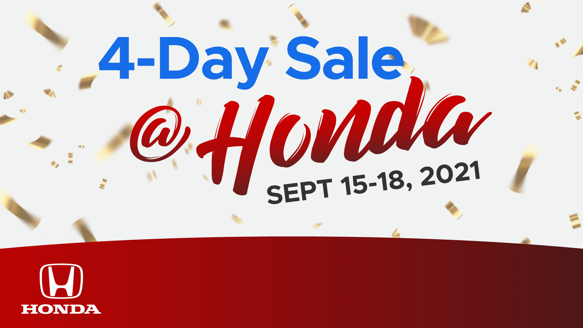 Honda welcomes the season of giving with its 4-Day Sale this September