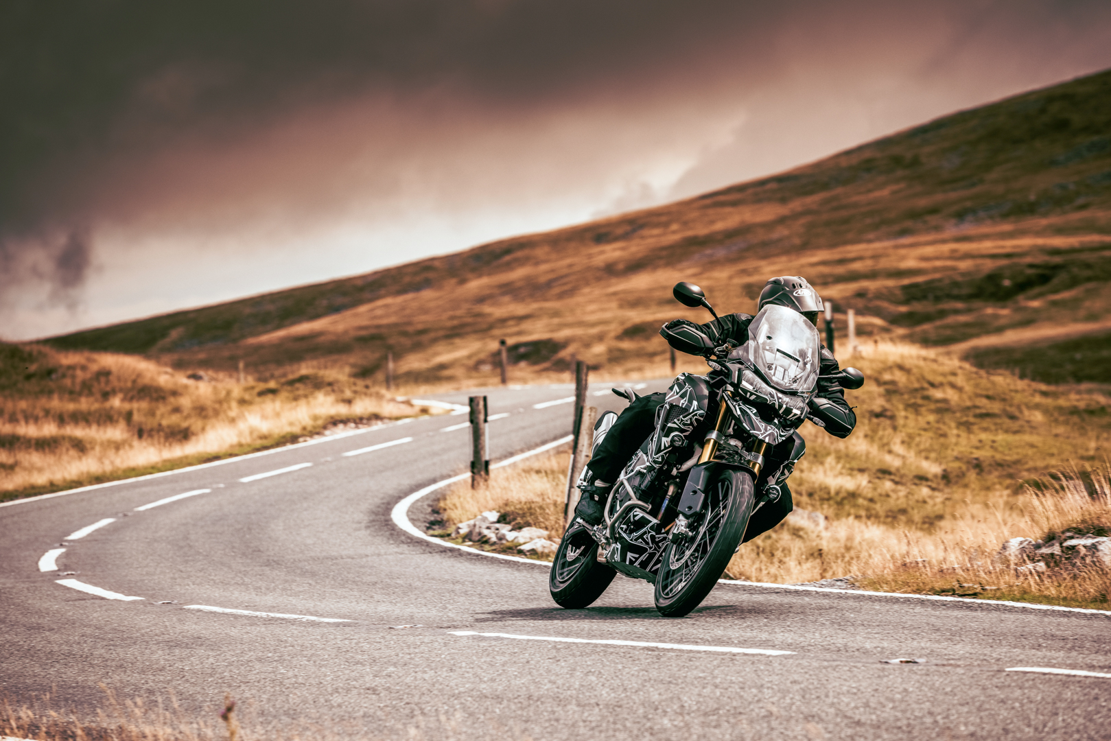 New Tiger 1200 official prototype testing, a transformation in adventure handling, comfort, and control