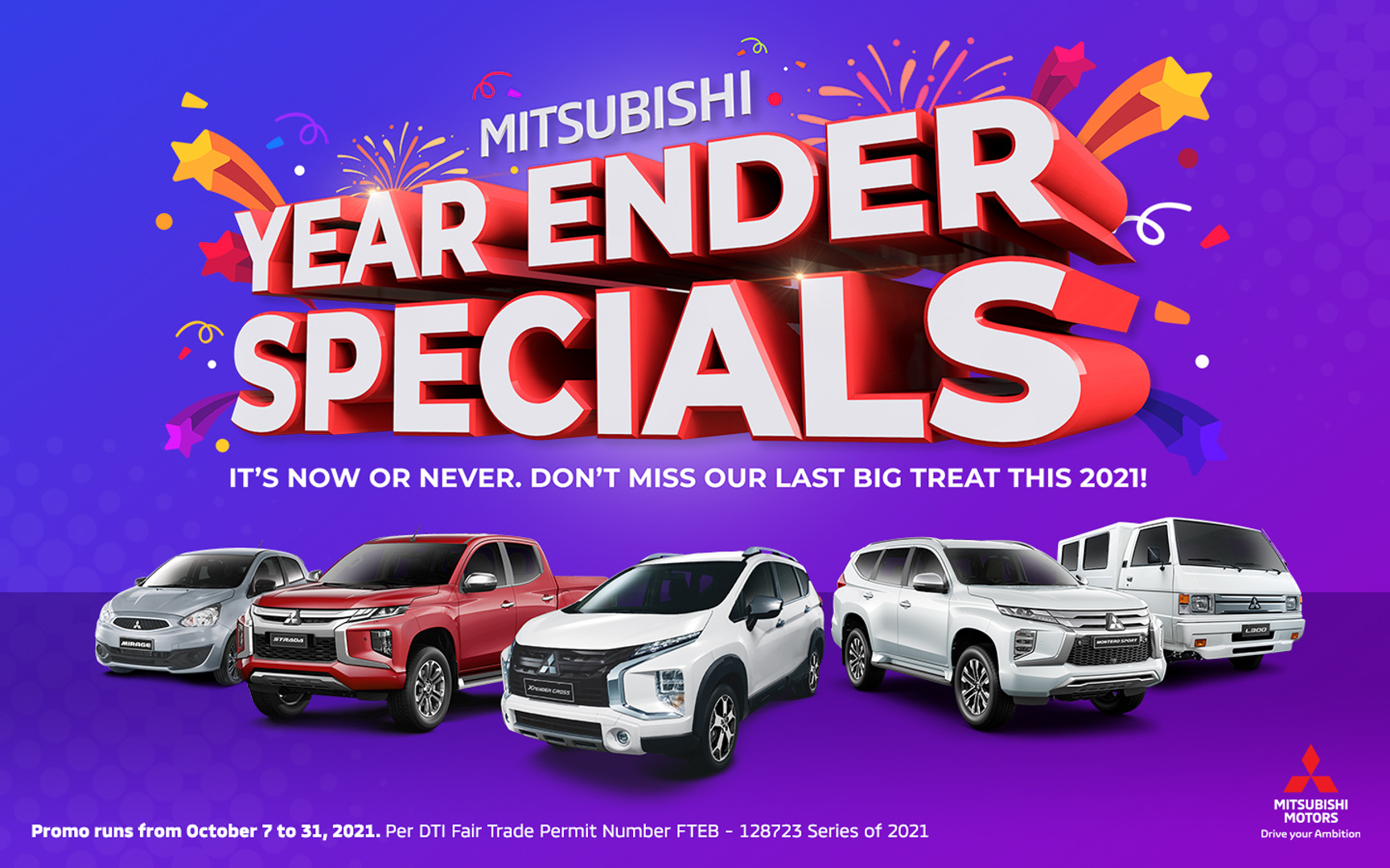 Mitsubishi offers amazing all-in deals through its Year Ender Specials promo