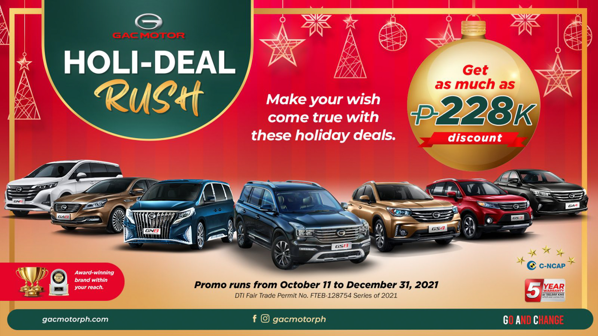 GAC Motor PH welcomes holiday season with Holi-Deal Rush Promo