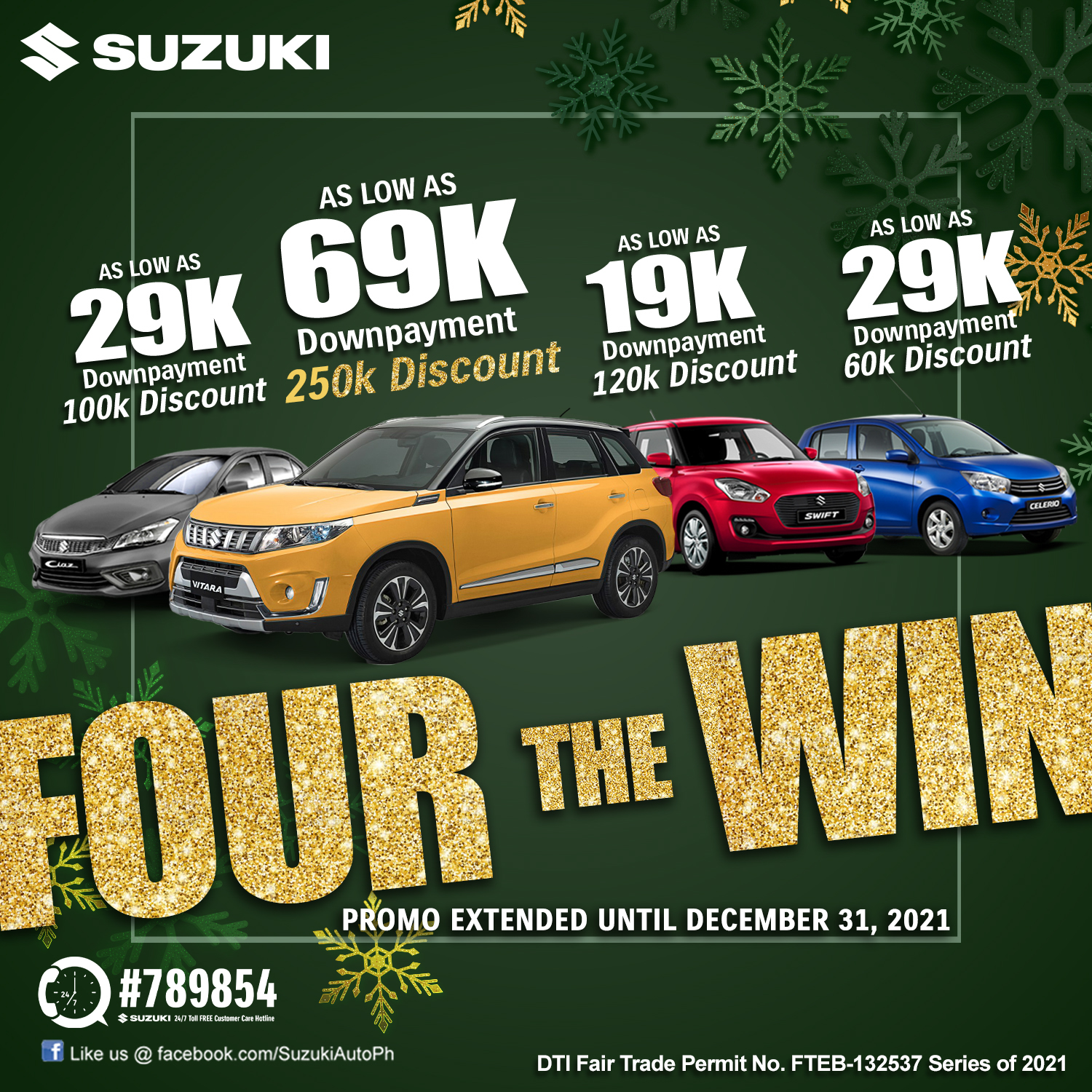 Keep on Winning with Suzuki’s Four the Win December Promo!