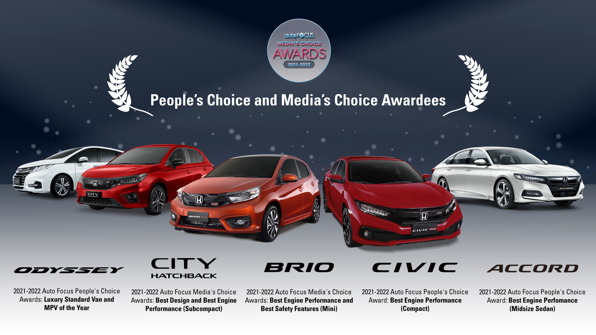 Honda Cars Philippines Inc Bags 7 Wins At Stv 21 22 Autofocus People S Media Choice Awards 2ner