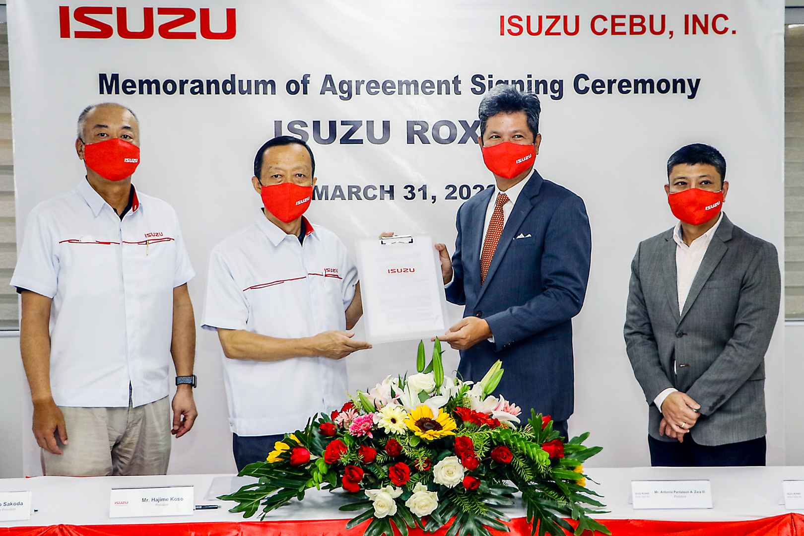 Isuzu PH, Isuzu Cebu Inc. signed contract formally opening Roxas dealership