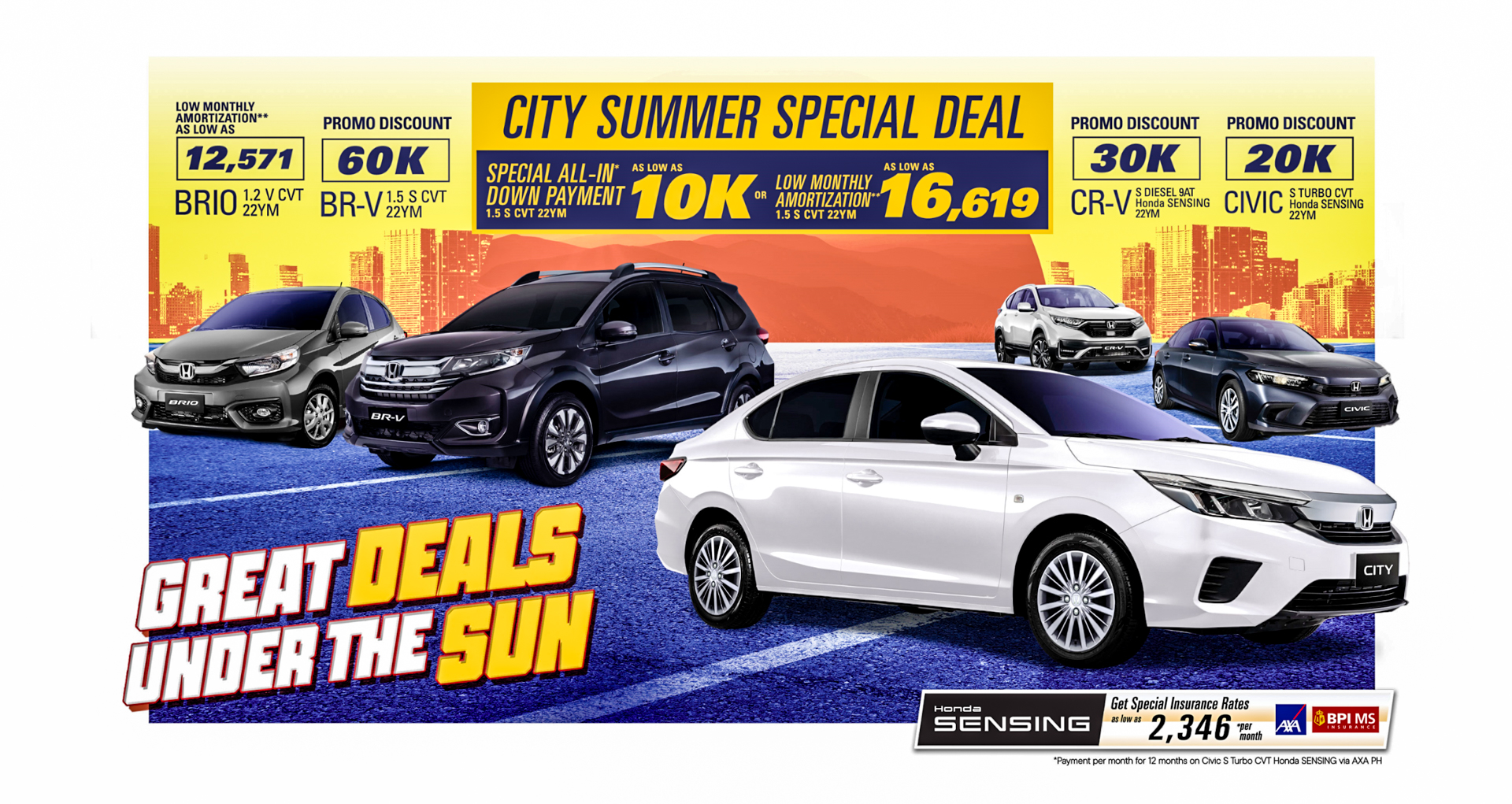 Own your dream Honda this April with “Great Deals Under the Sun” promo