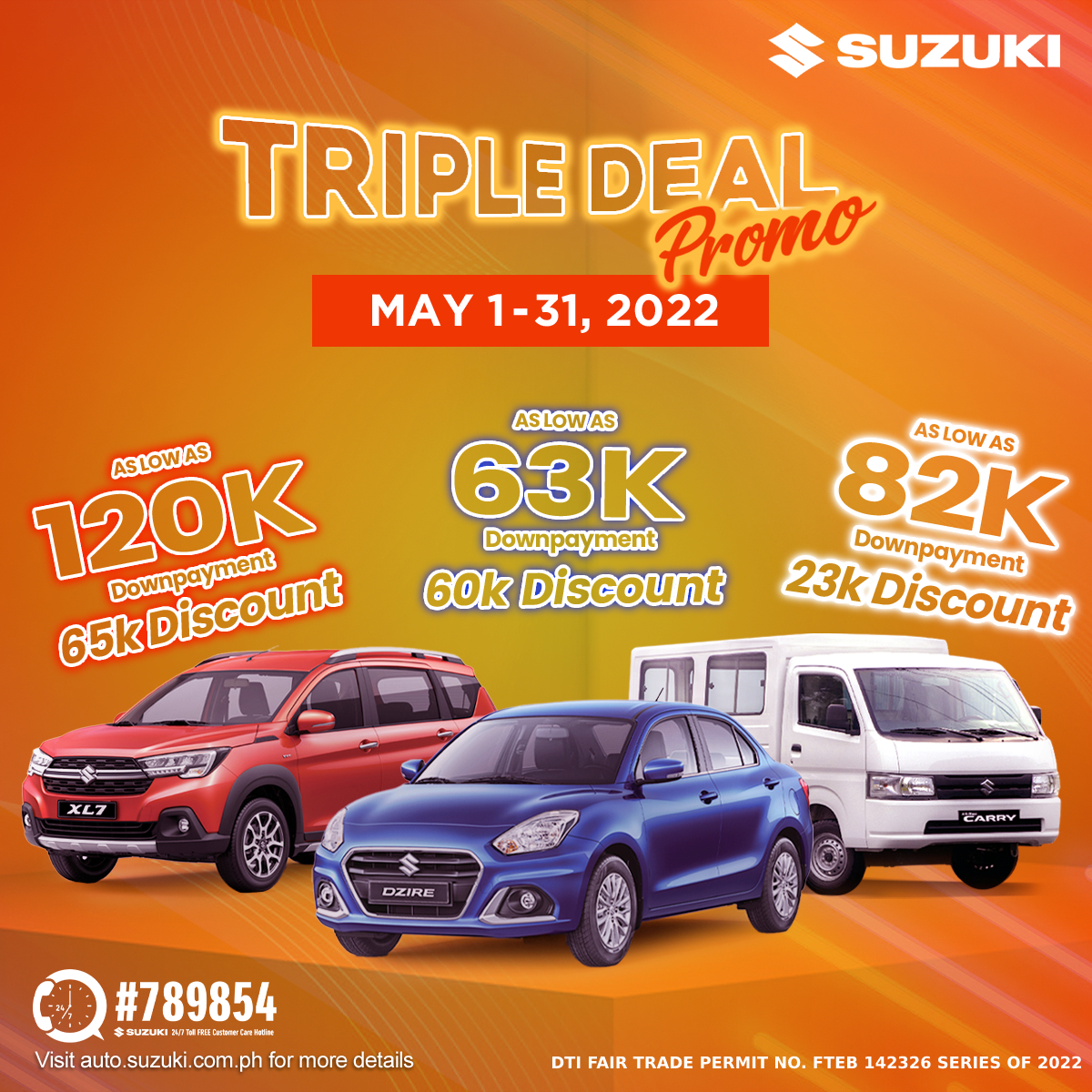 Triple the excitement with Suzuki’s Triple Deal Promo