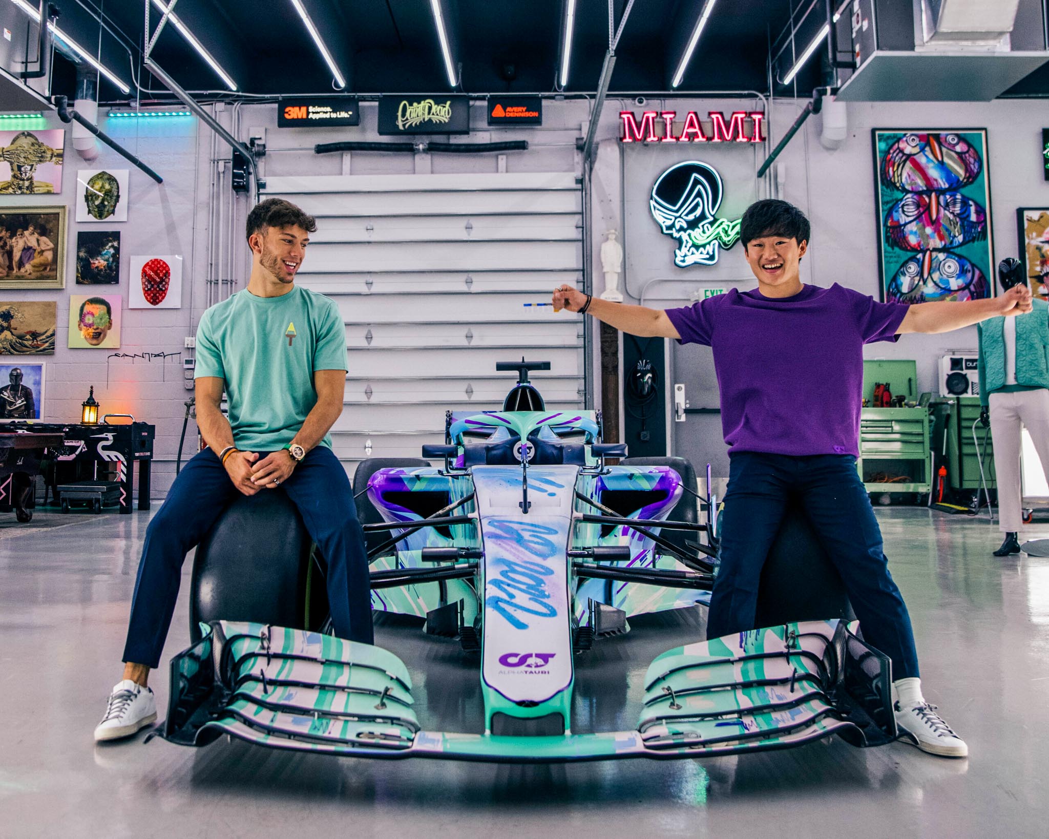 Scuderia AlphaTauri unveil unique graffiti design for Miami showcar