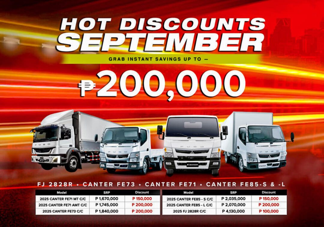 FUSO Philippines Fires Up September with Hot Discounts of Up to ₱200,000