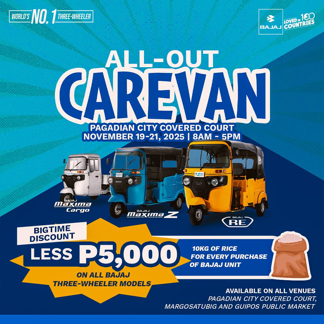 Bajaj Conquers Mindanao Mobility: Pagadian’s First Choice Rolls Out the All-Out Carevan